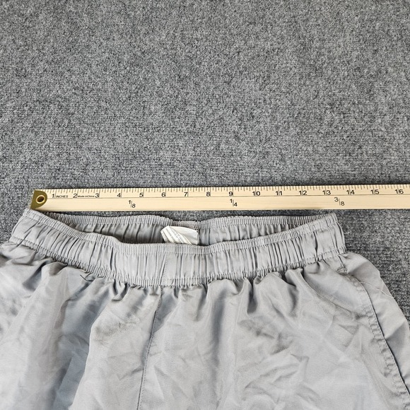 Nike Swim Shorts Men Medium Gray Lined Volley Trunks Swoosh NESSA558 - Picture 3 of 7